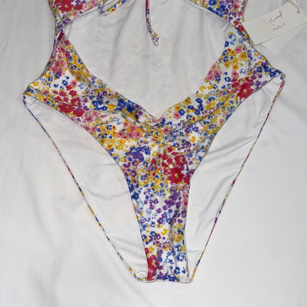 LSPACE x JVS Printed Solana One Piece Swimsuit, M - Picture 4 of 10
